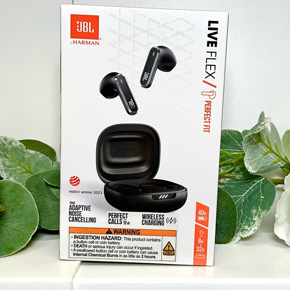 JBL Live Flex Black Wireless Earbuds